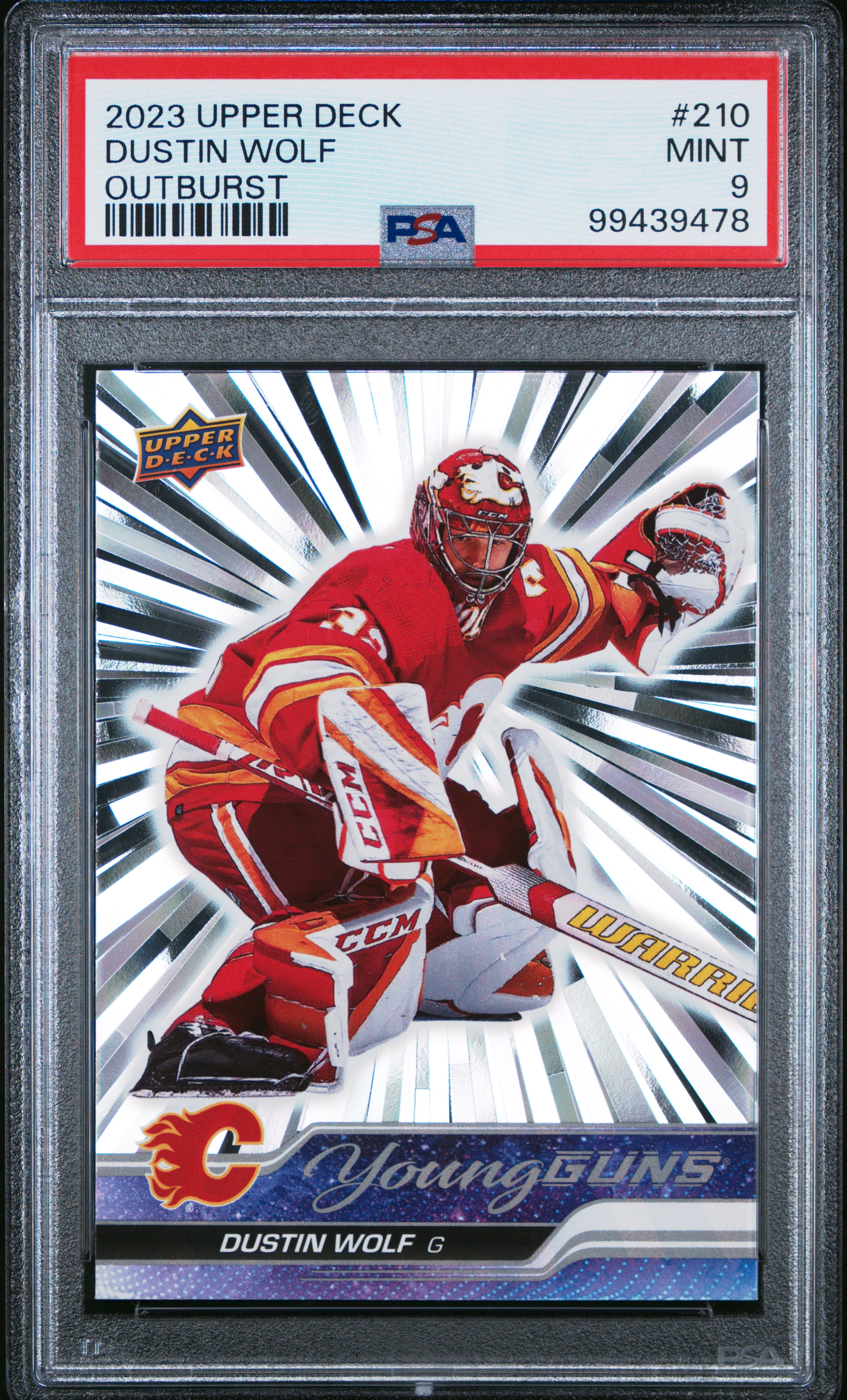 2023 Upper Deck Dustin Wolf #210 (Outburst) Mint 9 front