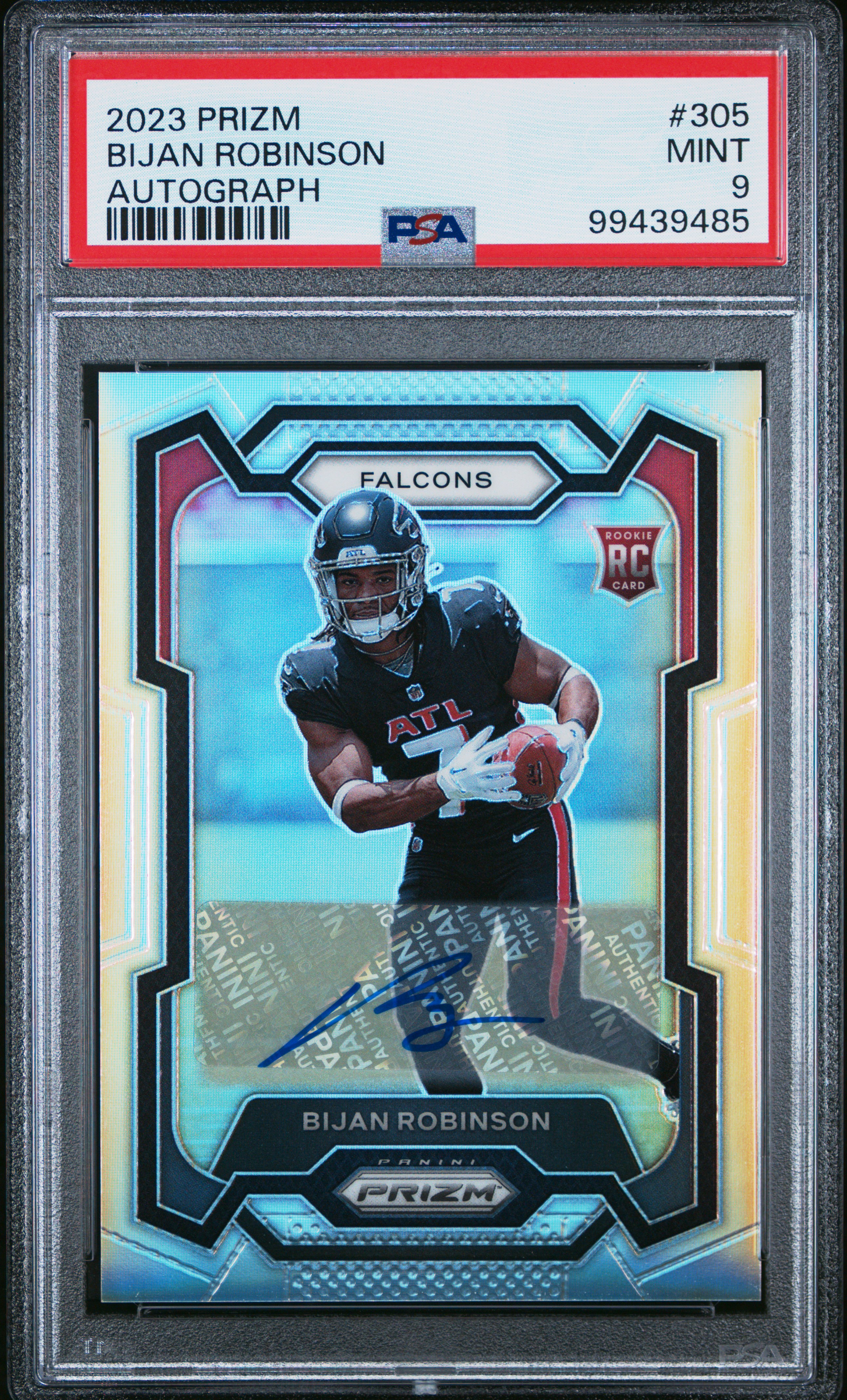 2023 Panini Prizm Bijan Robinson #305 (Autograph) Mint 9 front