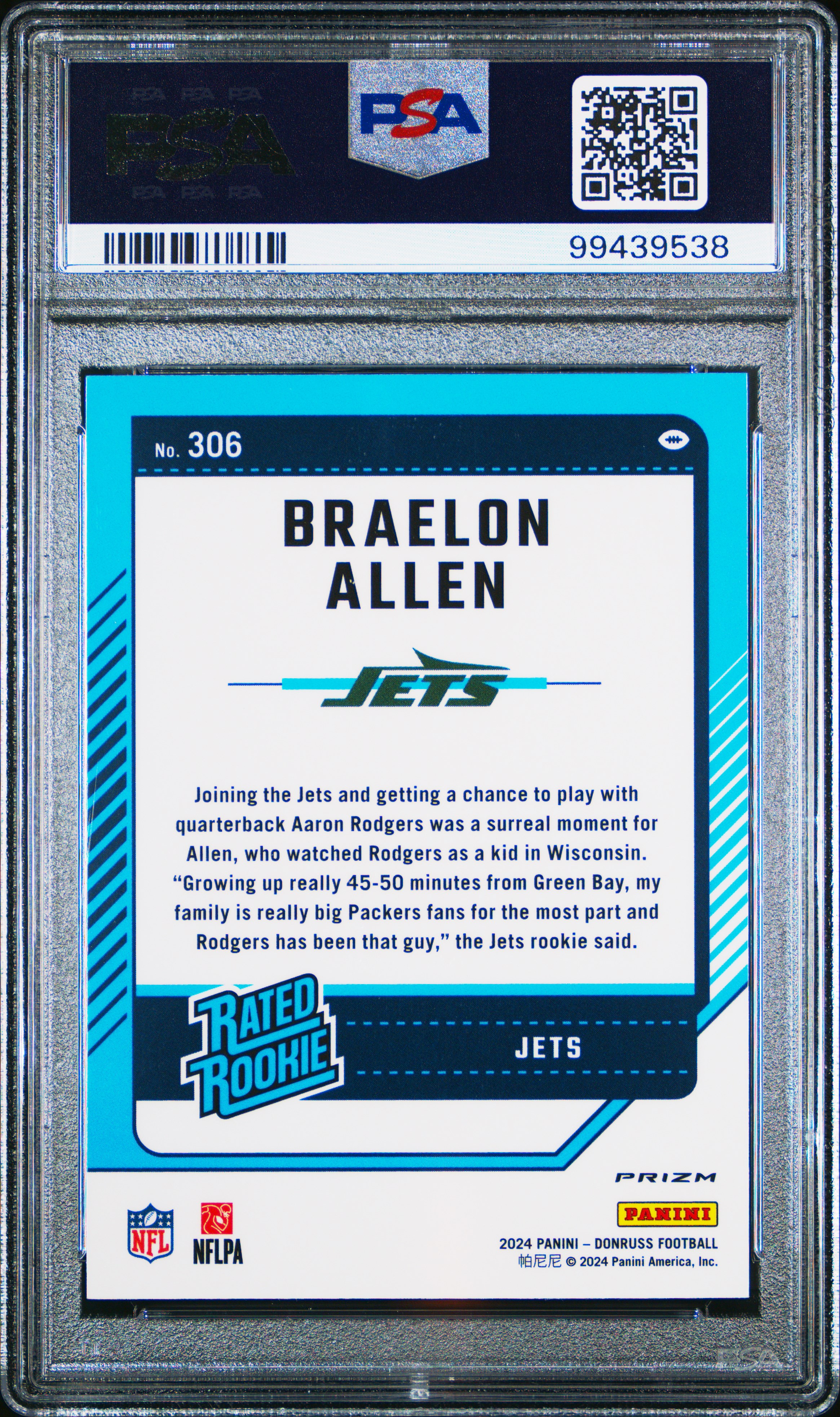 2024 Panini Donruss Braelon Allen #306 (Optic Preview-Red Pandora) Gem Mt 10 front