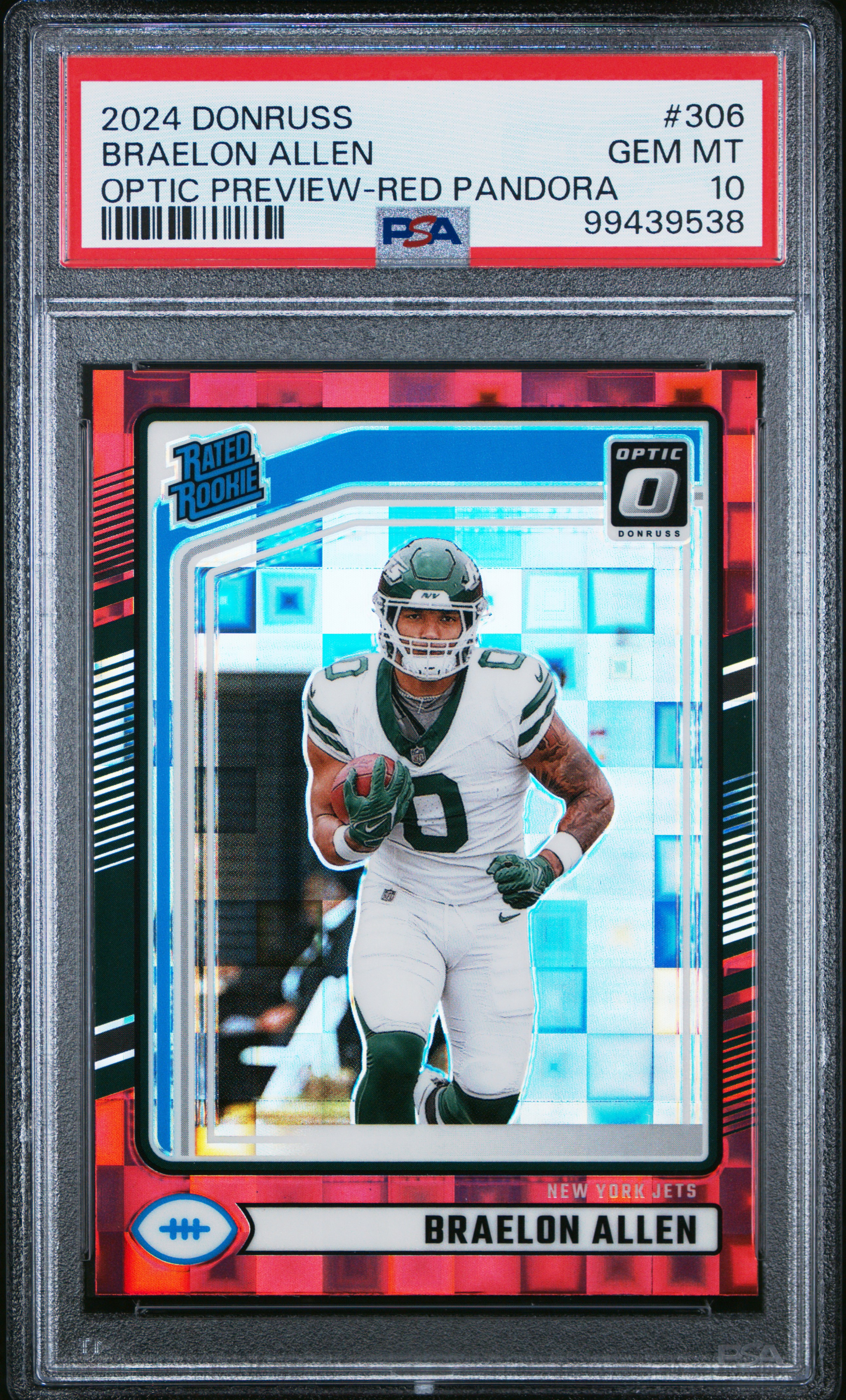 2024 Panini Donruss Braelon Allen #306 (Optic Preview-Red Pandora) Gem Mt 10 back