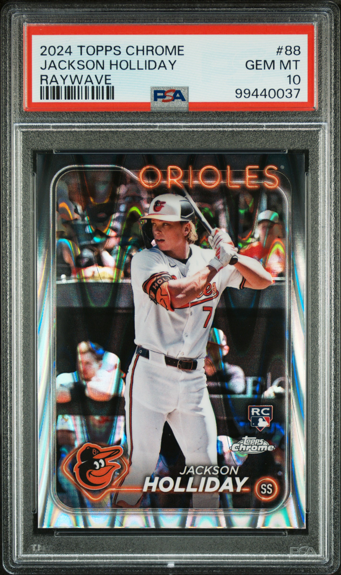 2024 Topps Chrome Jackson Holliday #88 (Raywave) Gem Mt 10 front