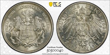 1898-J 2 Mk J-63 MS65