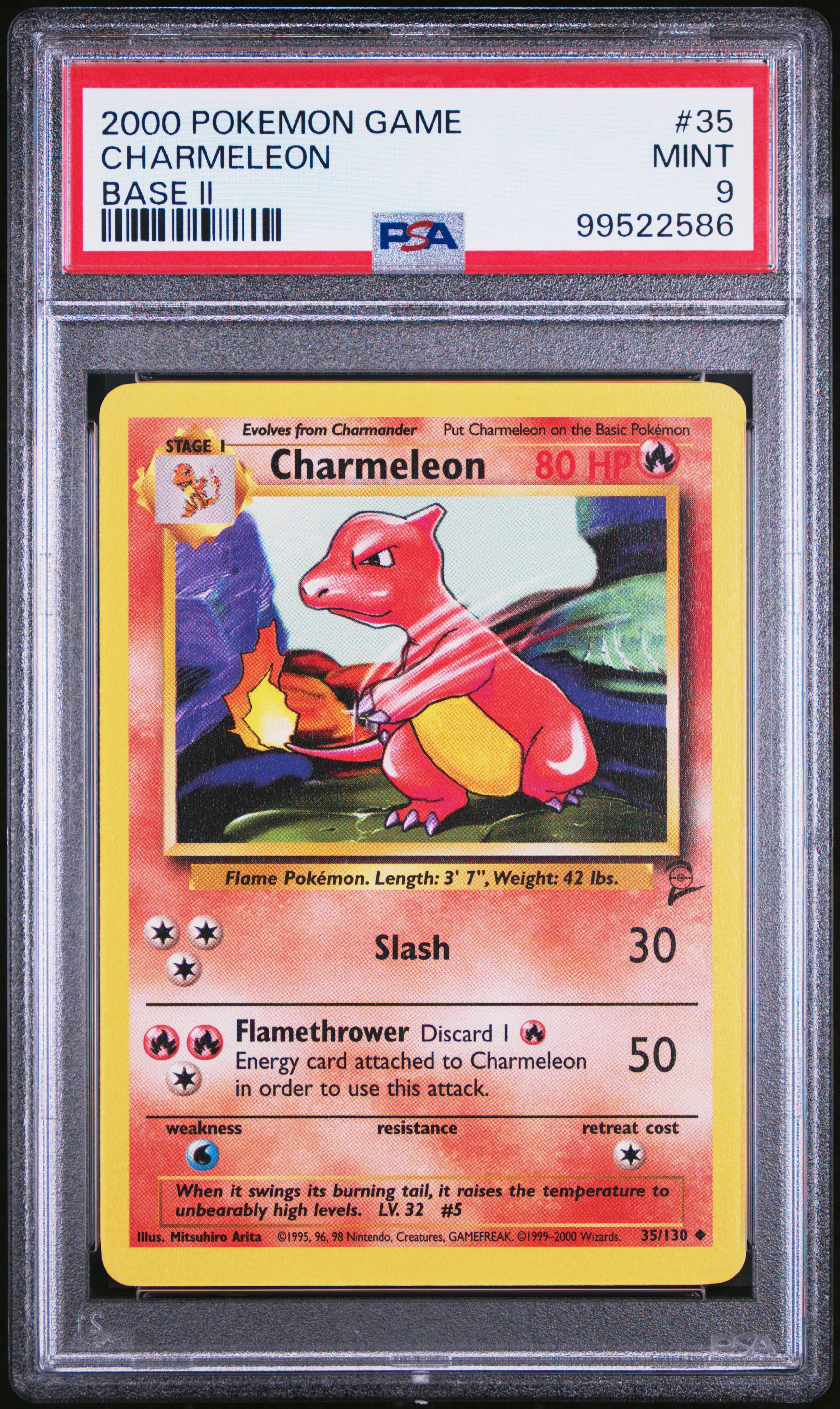 2000 Pokemon Game Base Ii Charmeleon #35 (Base Ii) Mint 9 front