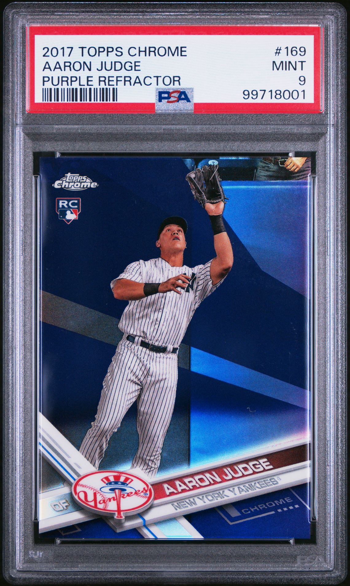 2017 Topps Topps Chrome Purple Refractor #169 Aaron Judge front