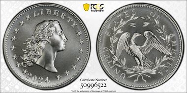 2024 Medal Flowing Hair Ag 230th Anniversary First Strike MS70