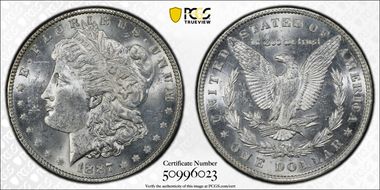 1887 $1 MS62