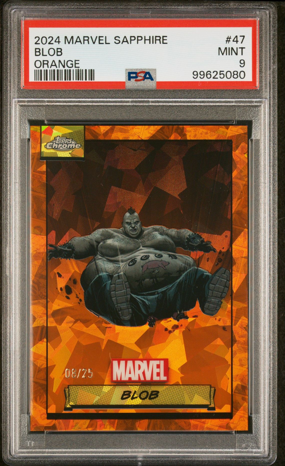 2024 Marvel TOPPS CHROME MARVEL SAPPHIRE EDITION ORANGE #47 Blob front
