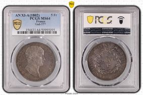 AN XI-A (1802) 5 Fr Gad-577 MS64