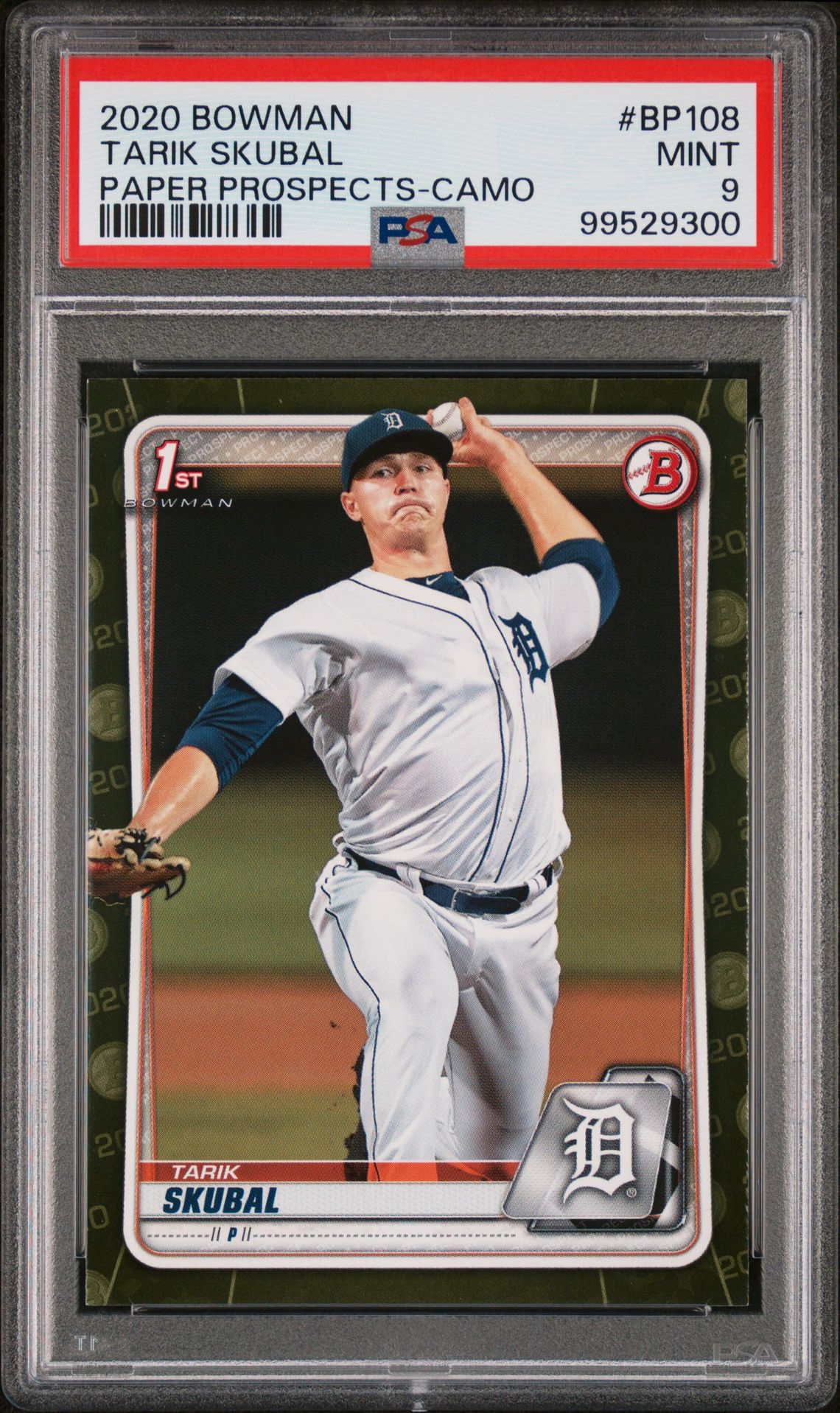 2020 Bowman BOWMAN PAPER PROSPECTS CAMO #BP108 Tarik Skubal front