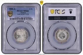 1888-A 1 Fr Gad-465a F-216 MS66