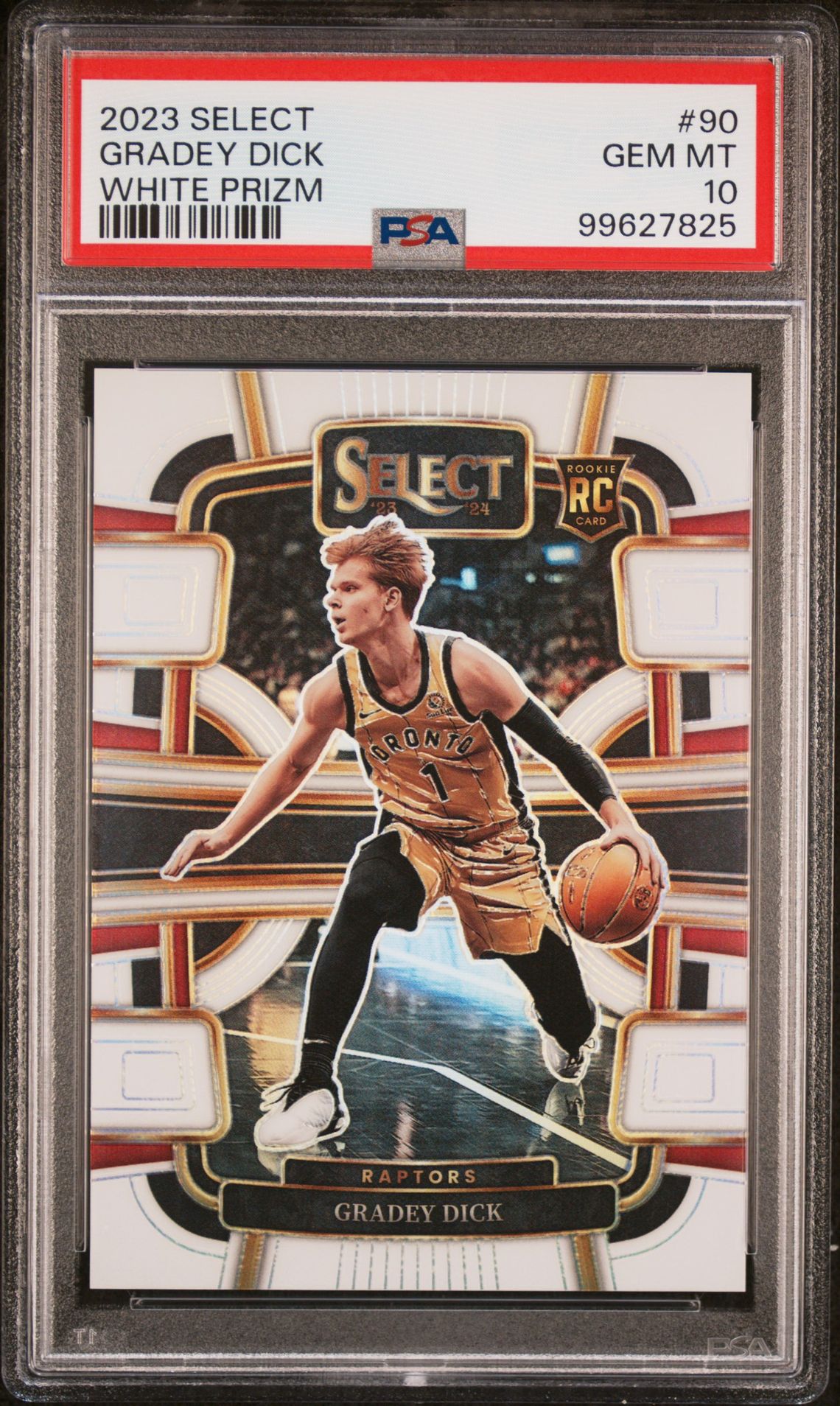 2023 Panini PANINI SELECT WHITE PRIZM #90 Gradey Dick front