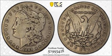 1889-CC $1 VG8