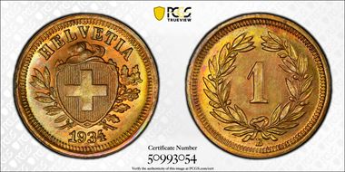 1934 B 1 Rap MS66RB