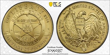 2015-W $5 U.S. Marshals Service MS70