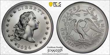 2024 Medal Flowing Hair Ag 230th Anniversary MS69