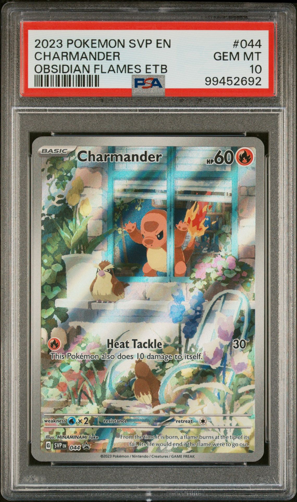 2023 Pokemon POKEMON SVP EN-SV BLACK STAR PROMO OBSIDIAN FLAMES ETB #044 Charmander front