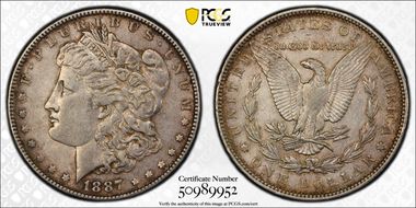 1887 $1 XF45