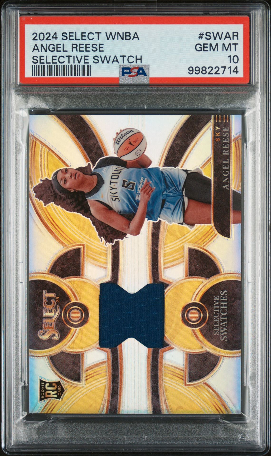 2024 Panini Select Wnba Selective Swatches Angel Reese #Swar Gem Mt 10 front