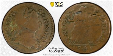 1785 CT 1/2P Bust Right, Miller 6.4-I F12BN