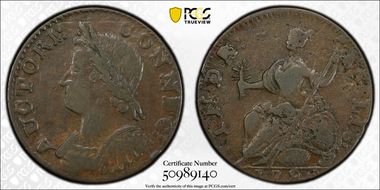 1786 CT 1/2P MB Left, Miller 5.4-O.1 VF25BN