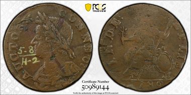 1786 CT 1/2P MB Left, Miller 5.8-H.2 VF35BN