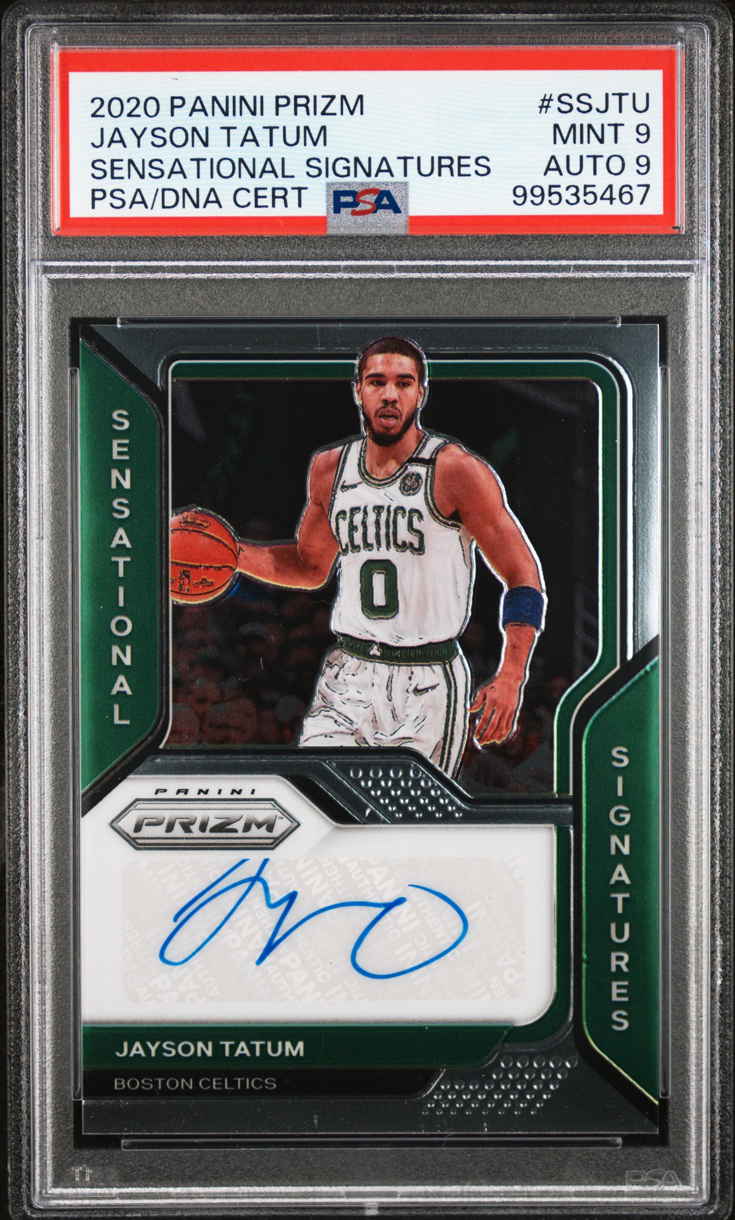 2020 JAYSON TATUM PANINI PRIZM SENSATIONAL SIGNATURES