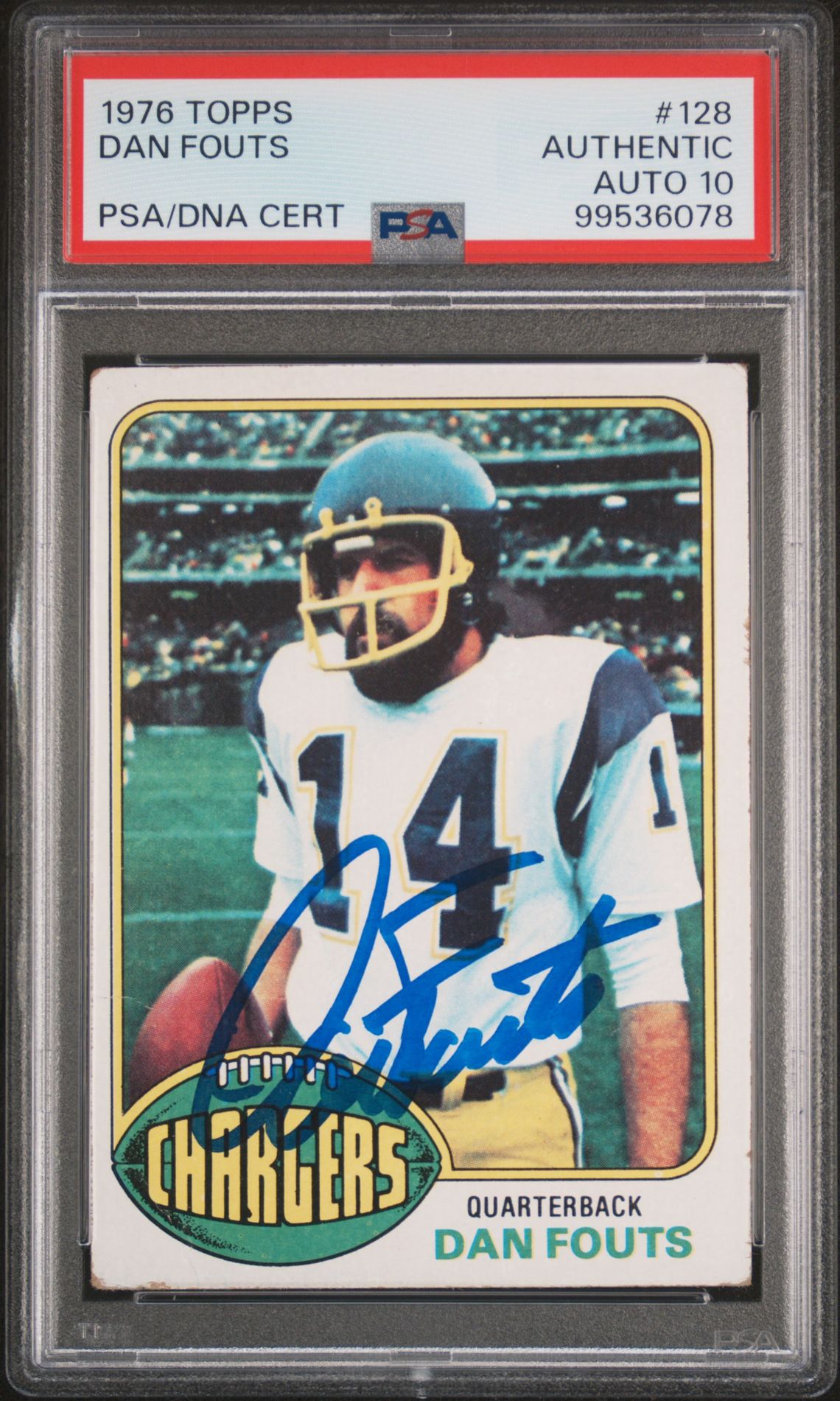 1976 Topps Dan Fouts #128 N0: Authentic front