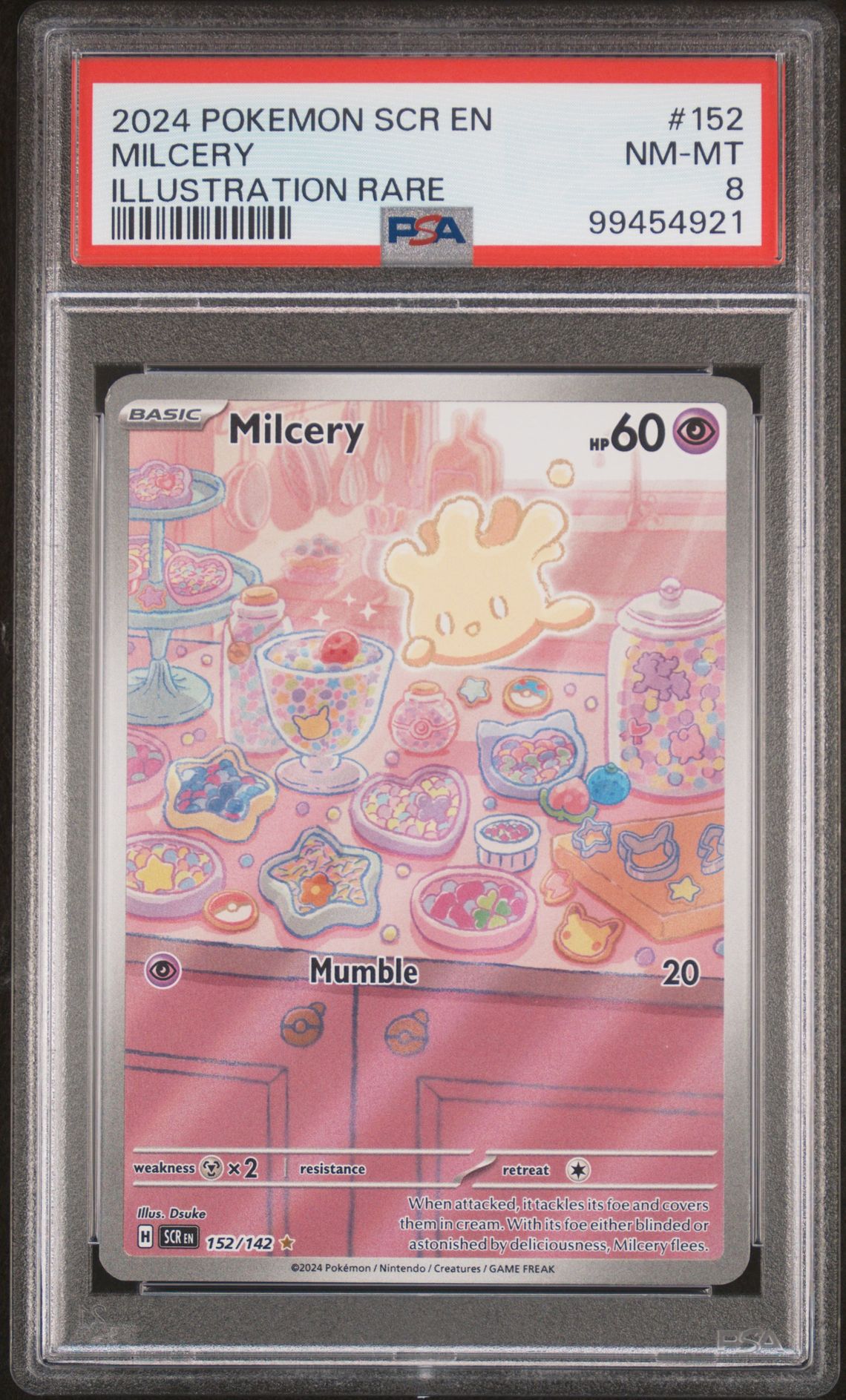 2024 Pokemon POKEMON SCR EN-STELLAR CROWN ILLUSTRATION RARE #152 Milcery front
