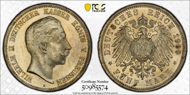 1900-A 5 Mk J-104 MS63