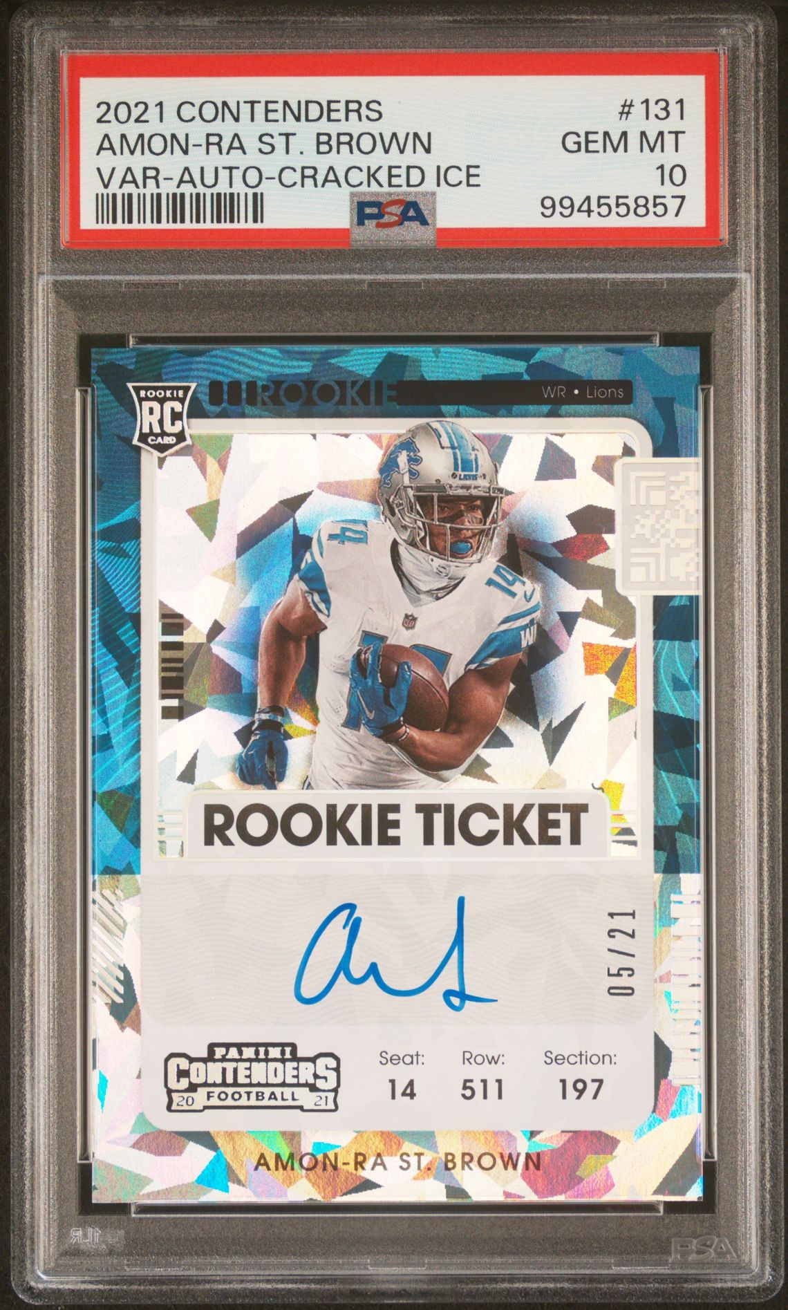 2021 Panini Panini Contenders #131 Amon-Ra St. Brown front