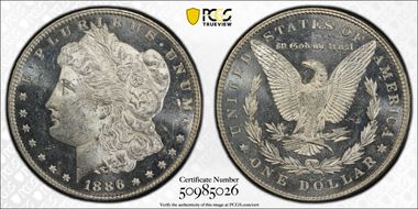 1886 $1 MS63DMPL