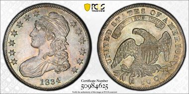 1834 50C O-116 Sm Date, Sm Letters MS61