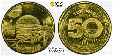 2018 Token 50th Ann. of Big Mac 80s Big Mac Index MS67