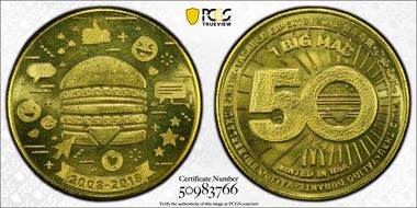 2018 Token 50th Ann. of Big Mac 10s Social Media MS67