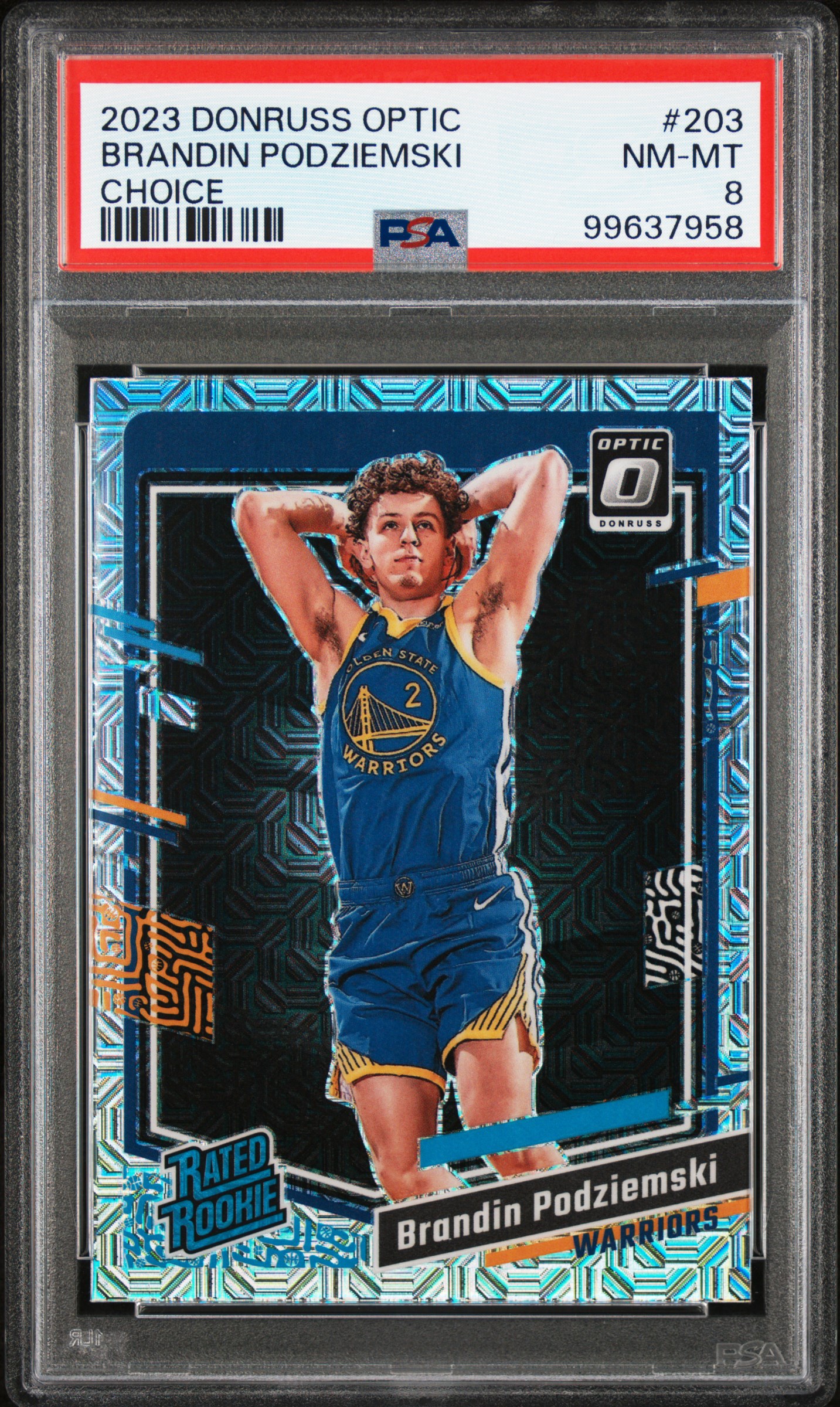 2023 Panini Donruss Optic Brandin Podziemski #203 (Choice) Nm-Mt 8 front