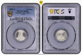 1910-J 1/4 Rup J-720 MS65