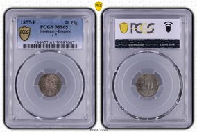 1877-F 20 Pfg J-5 MS65