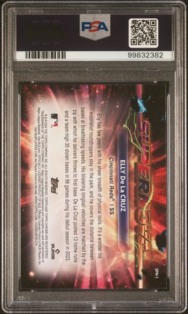 2024 Topps Chrome Cosmic Supernova Elly De La Cruz #1 Mint 9 back