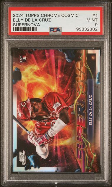 2024 Topps Chrome Cosmic Supernova Elly De La Cruz #1 Mint 9 front