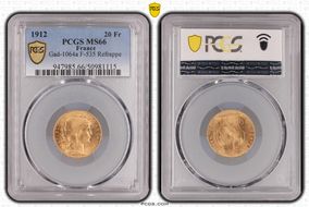 1912 20 Fr Gad-1064a F-535 Refrappe MS66