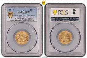 1914 20 Fr Gad-1064a F-535 Refrappe MS67