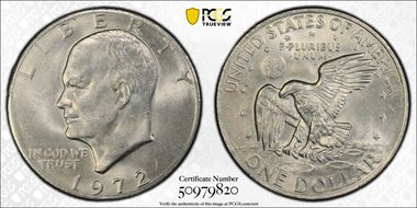 1972 $1 Type 2 MS63