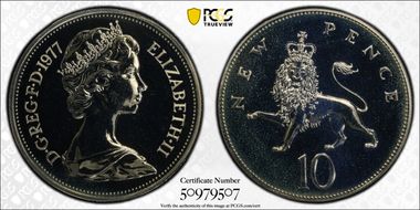 1977 10p S-F1 New Pence PR69