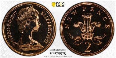 1977 2p S-C1 New Pence PR68RD