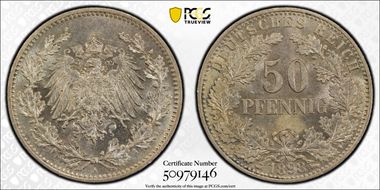 1898-A 50 Pfg J-15 MS63