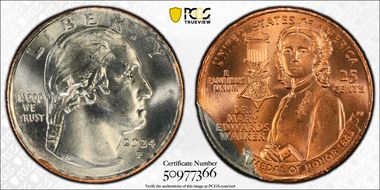 2024-P 25C Dr. Mary Edwards Walker MS65