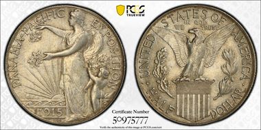 1915-S 50C Panama-Pacific MS63