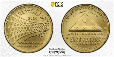 2024-W $5 Greatest Generation First Strike MS70