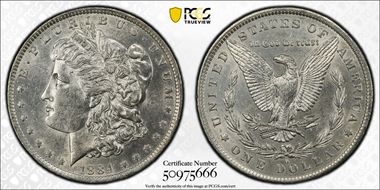1884-O $1 AU58