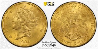 1904 $20 MS63